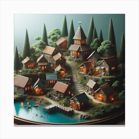 Miniature Village Canvas Print