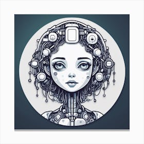 Robot Girl 3 Canvas Print