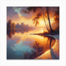 Sunset lover Canvas Print