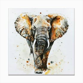 Elephant In Watercolour.Generated AI. Wall Art Print Canvas Print