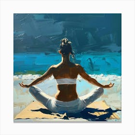 A Yoga Session Oil Painting Illustration 1718673829 3 Canvas Print