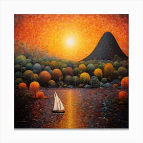 Sunset In The Mountains Canvas Print