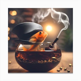 Goldfish In A Bowl 21 Canvas Print