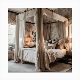 Four Poster Bed Canvas Print