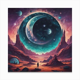 Space Landscape 7 Canvas Print