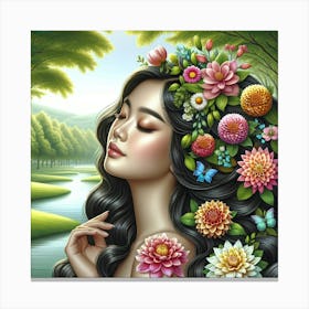 Flower Girl Canvas Print