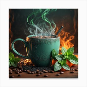 Coffee Cup With Steam 2 Canvas Print