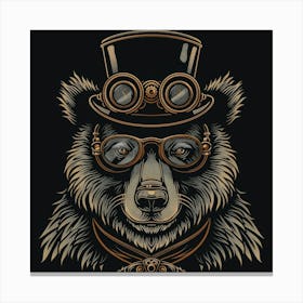 Steampunk Bear 22 Canvas Print