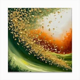 Abstract Of Autumn Leaves Canvas Print