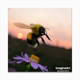 Bee Flying Canvas Print