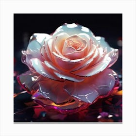 Rose On A Table Canvas Print