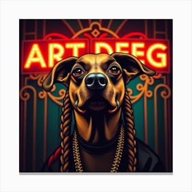 Cool art dog Canvas Print