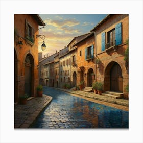 Street In Italy Canvas Print