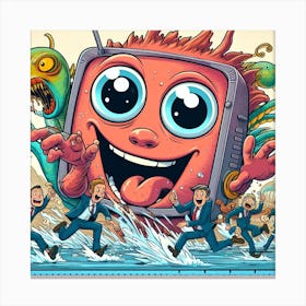 Tv Monsters Canvas Print