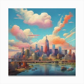 New York City Skyline art print 1 Canvas Print