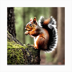 Squirrel In The Forest 97 Canvas Print