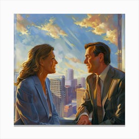 Happy Couple Canvas Print