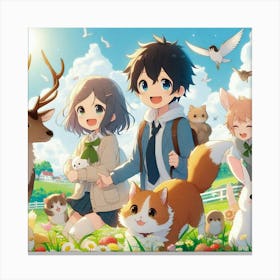 Kawaii Anime Canvas Print