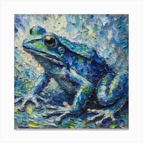 Blue frog 2 Canvas Print