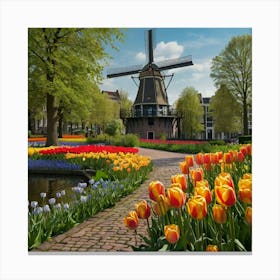 Amsterdam Tulips Toile