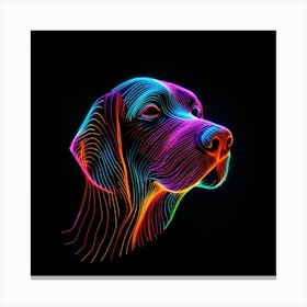 Neon Dog Head 4 Toile