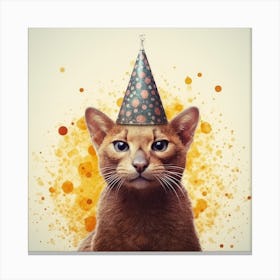 Birthday Cat 3 Canvas Print