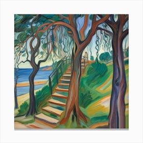 1000013748 stairs and trees Canvas Print