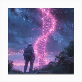 Dna Strand Canvas Print