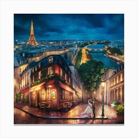 Paris At Night Canvas Print