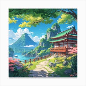 Japanese Landscape Canvas Print