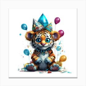 Birthday Tiger 6 Canvas Print