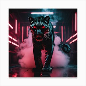 Panther In The Dark Canvas Print