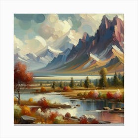 Tahoe Landscape Painting Canvas Print
