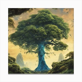 Fantasy Tree In The Forest Canvas Print