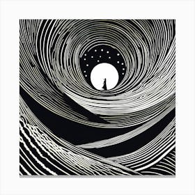 A Mysterious Abyss Composed Of Lino cut, 129 Canvas Print