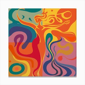 Woman In The Rainbow Canvas Print