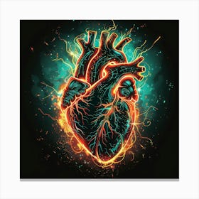 Heart Of Fire 4 Canvas Print