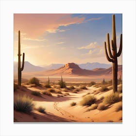 Desert Footsteps Canvas Print