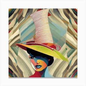 Lady In A Hat Canvas Print