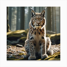 Lynx In The Forest 1 Canvas Print