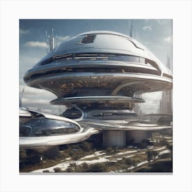 Futuristic City 336 Canvas Print