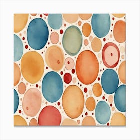 Watercolor Circles Canvas Print