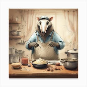 Fox In The Kitchen Canvas Print