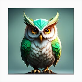 Colorful Owl 6 Canvas Print