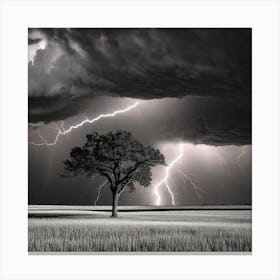 Lightning In The Sky 24 Canvas Print