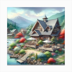 Kawaii House Canvas Print