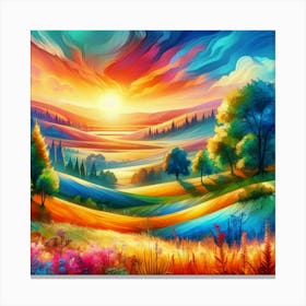 Landscape Painting 2 Canvas Print