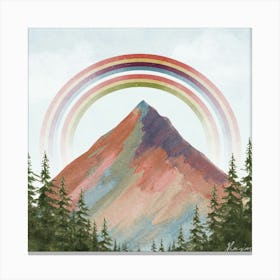 Rainbow Over Mountain Canvas Print