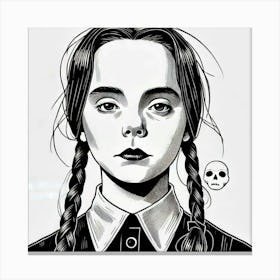 Addams Family portriat Canvas Print