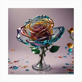 Glass Rose 1 Canvas Print